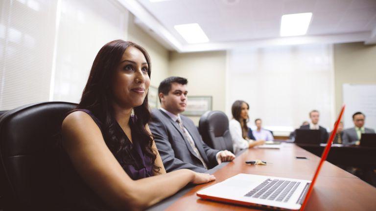 business student in class